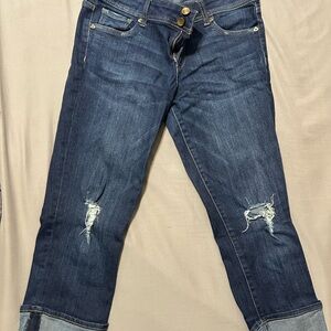 Kut from the Kloth Deep Indigo Ankle Jeans